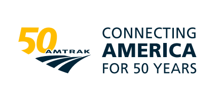 Amtrak 50th Anniversary Connecting America Logo
