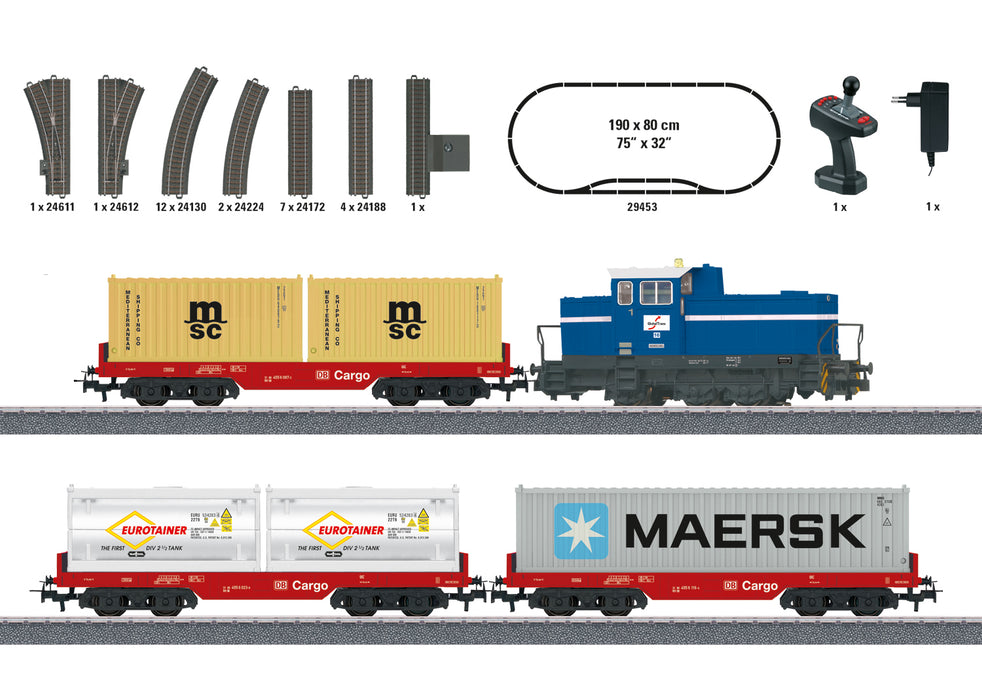 Aanpassingsvermogen Condenseren geest Märklin Start Up 29453 HO Scale Container Train Starter Set — White Rose  Hobbies