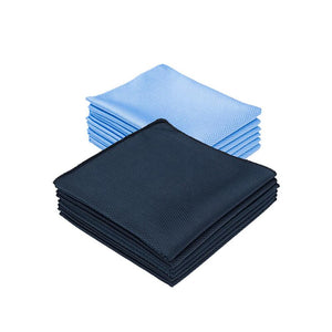 The Rag Company (3-pack) 16 in. x 16 in. Blue Waffle-Weave 370gsm Microfiber Detailing, Window/Glass and Drying Towels - Lint-Free, Streak-Free