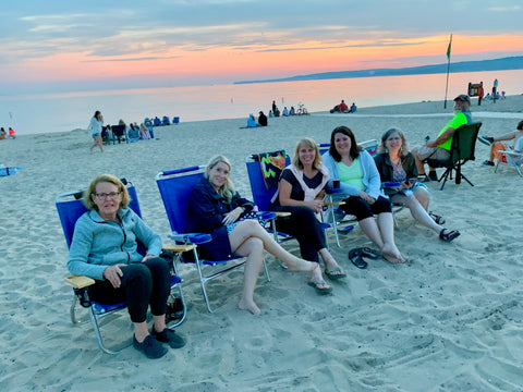 The crew waiting for the fireworks.