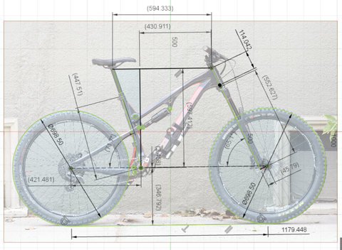 bike frame geometry infographic