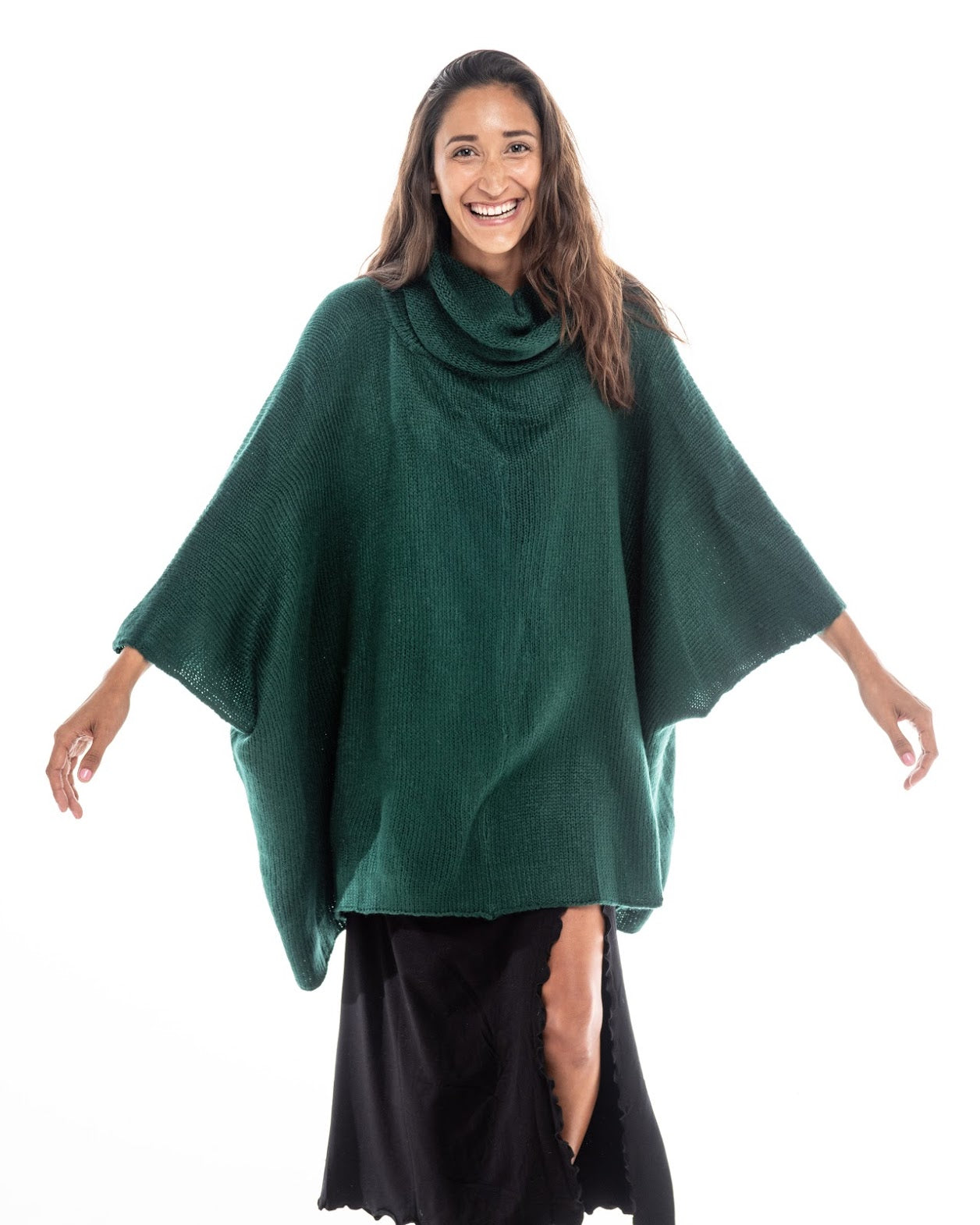 Knitted Square Design One Piece Poncho Pillow - Nectar Creations
