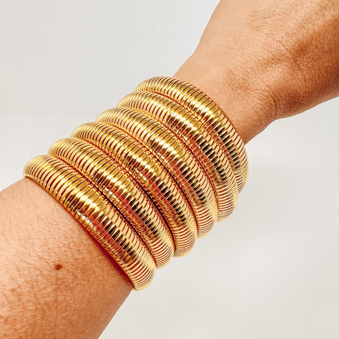 Jasmine Gold Coil Bangles