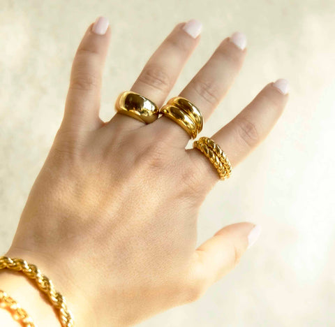 Demi Fine Gold Jewelry | Nanda Jewelry | Bracelets, Rings, Necklaces and Earrings | Water Resistant Jewelry