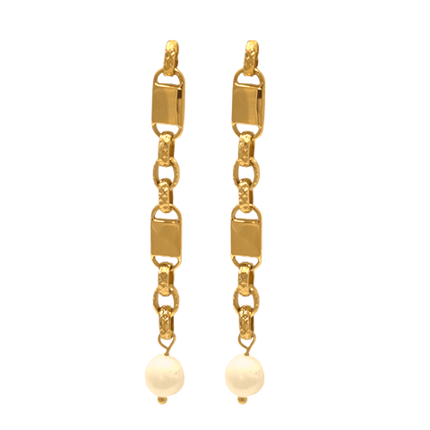 Chloe Pearl Drop Earrings - Nanda Jewelry