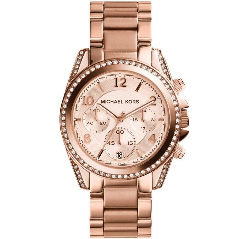 michael kors rose gold stainless steel watch