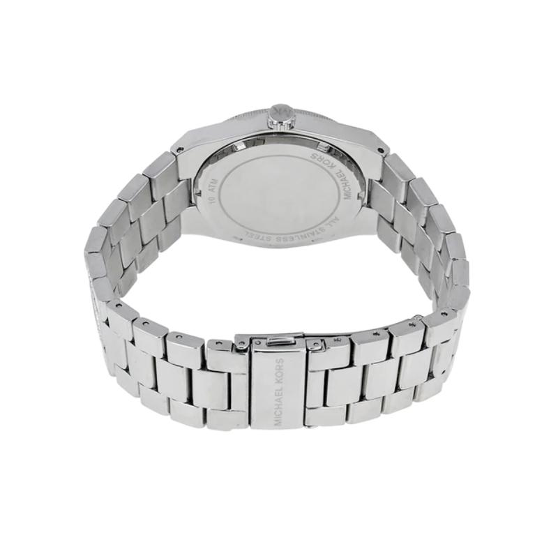 michael kors channing silver quartz watch