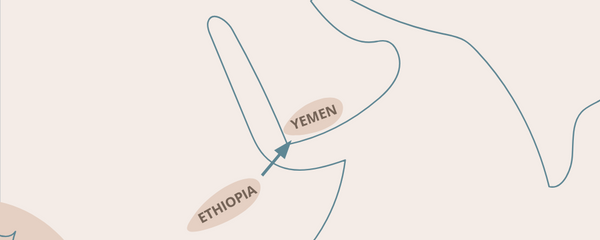 Arrow from ethiopia to yemen