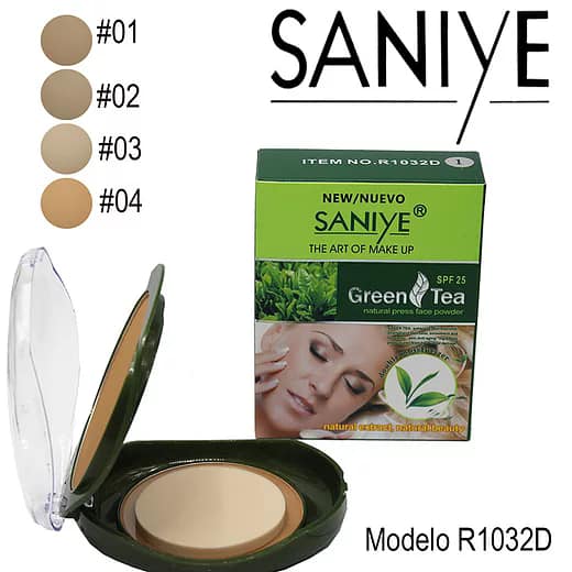 Maquillaje en polvo Té Verde 50g | SANIYE – ForYou Cosméticos