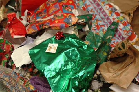 Julegave papir affald