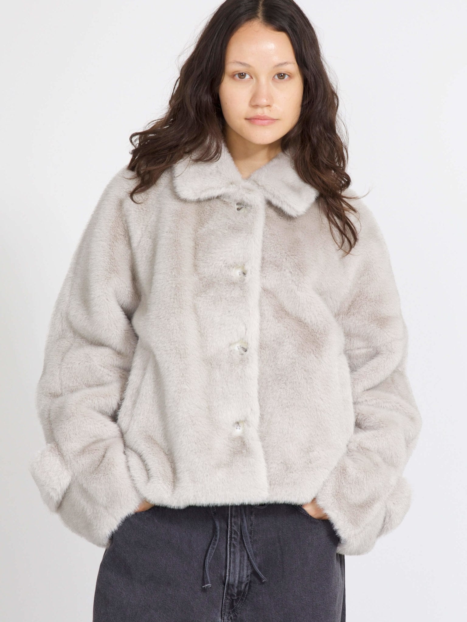 KELLY JACKET - LIGHT GREY - MEOTINE.DK product image