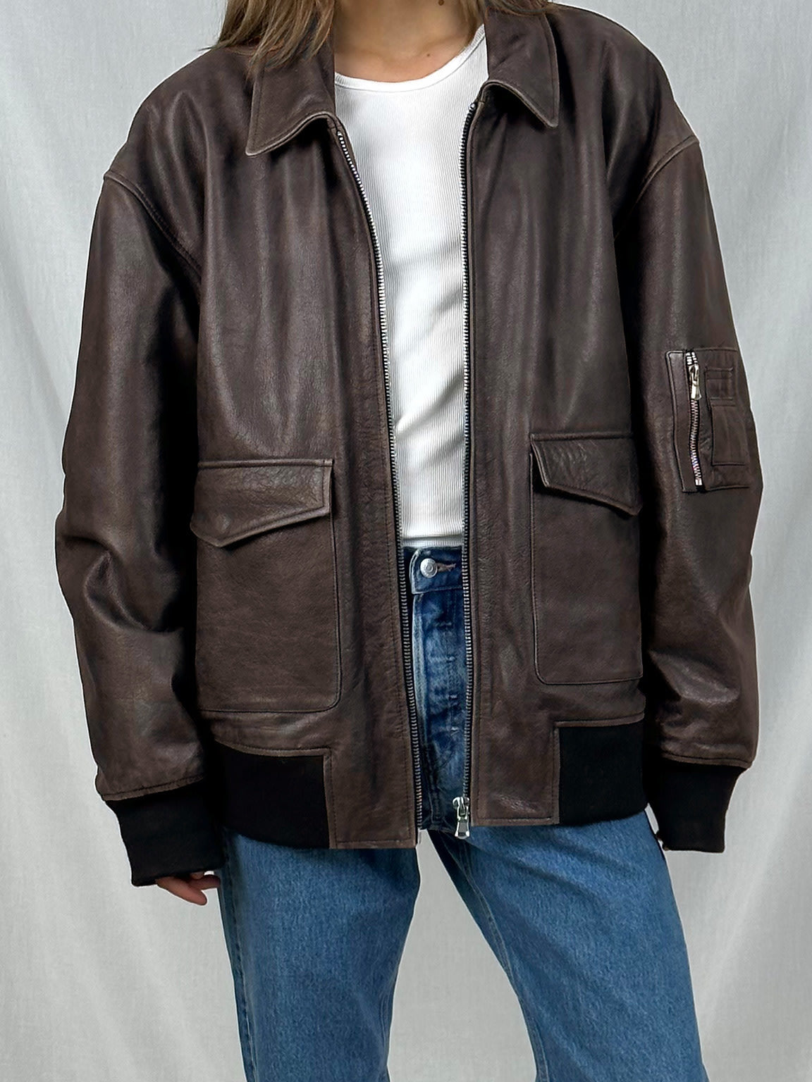 Leather Jacket For men - Classic Brown - Kiara Hut