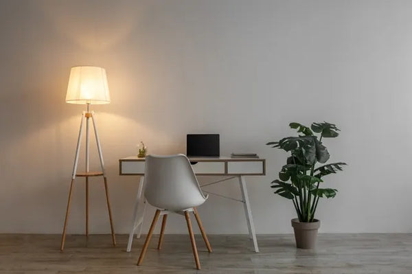 Floor lamp in office