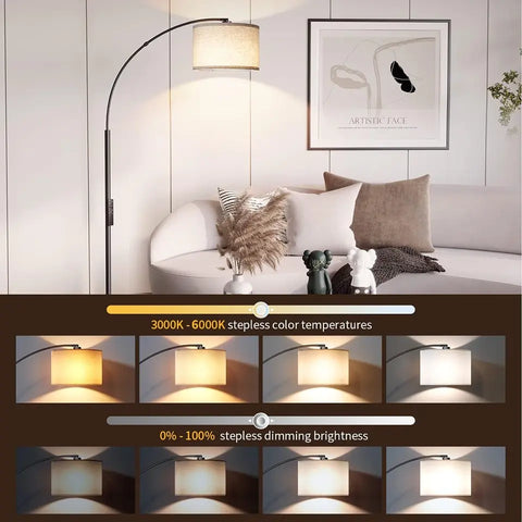 SUNMORY Arc Floor Lamp with Remote