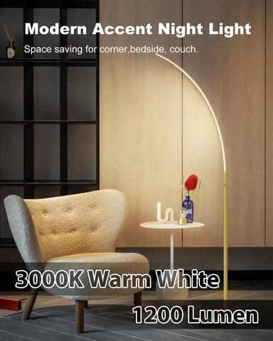 TACAHE Arc Corner Floor Lamp