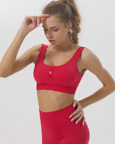 Madelyn Sports Bra - Red