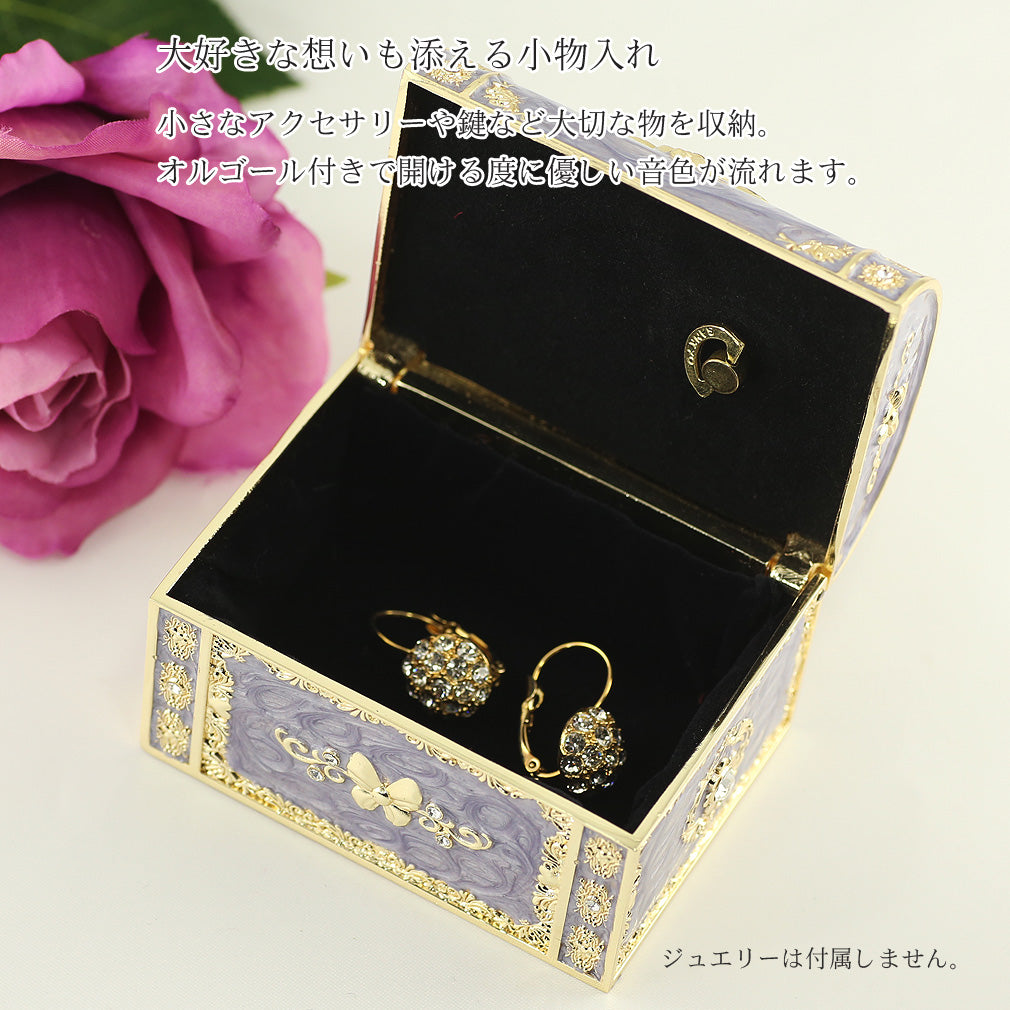 本物の薔薇 プリザーブドフラワー オルゴール ジュエリーネックレス