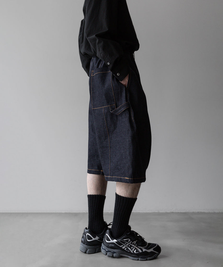 【sage NATION】セイジネーションのBOX PLEATS DENIM SHORTS - RAW DENIM公式通販サイトsession福岡セレクトショップ