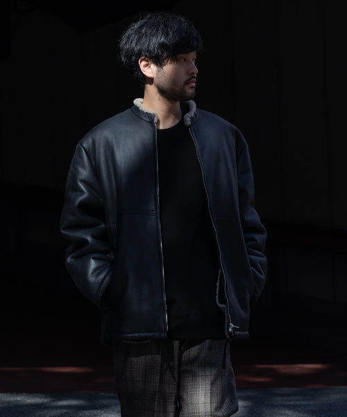 stein シュタインのOVERSIZED MOUTON ZIP JACKET – session