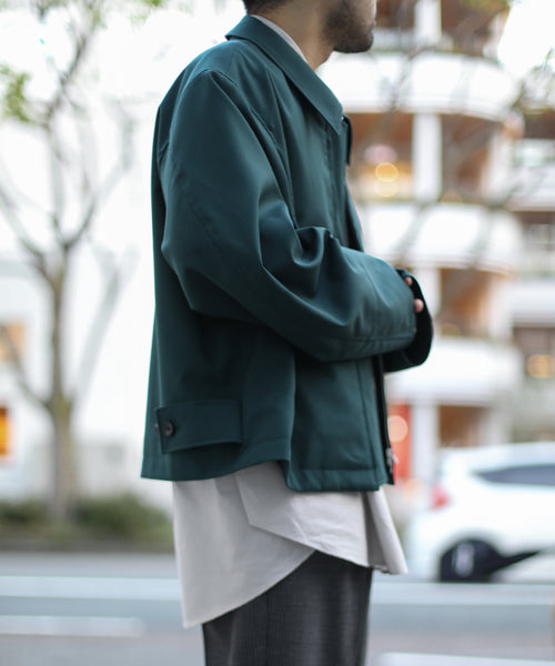 stein DEEP NECK ZIP JACKET ブラック-