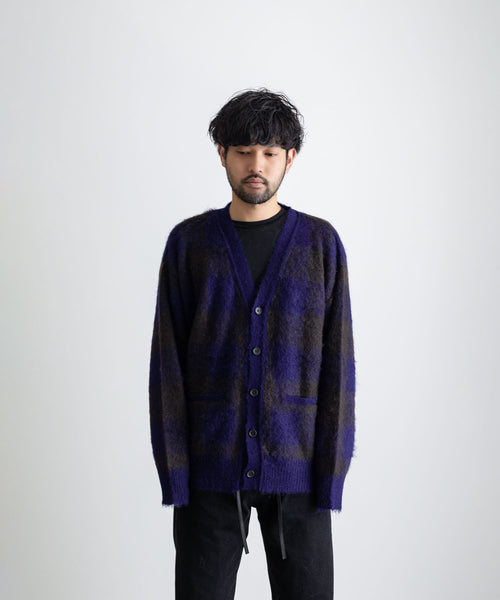 【stein/シュタイン】COLOR COMBINATION MOHAIR CARDIGAN - BLOCK CHECK