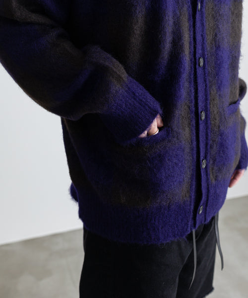 【stein/シュタイン】COLOR COMBINATION MOHAIR CARDIGAN - BLOCK CHECK