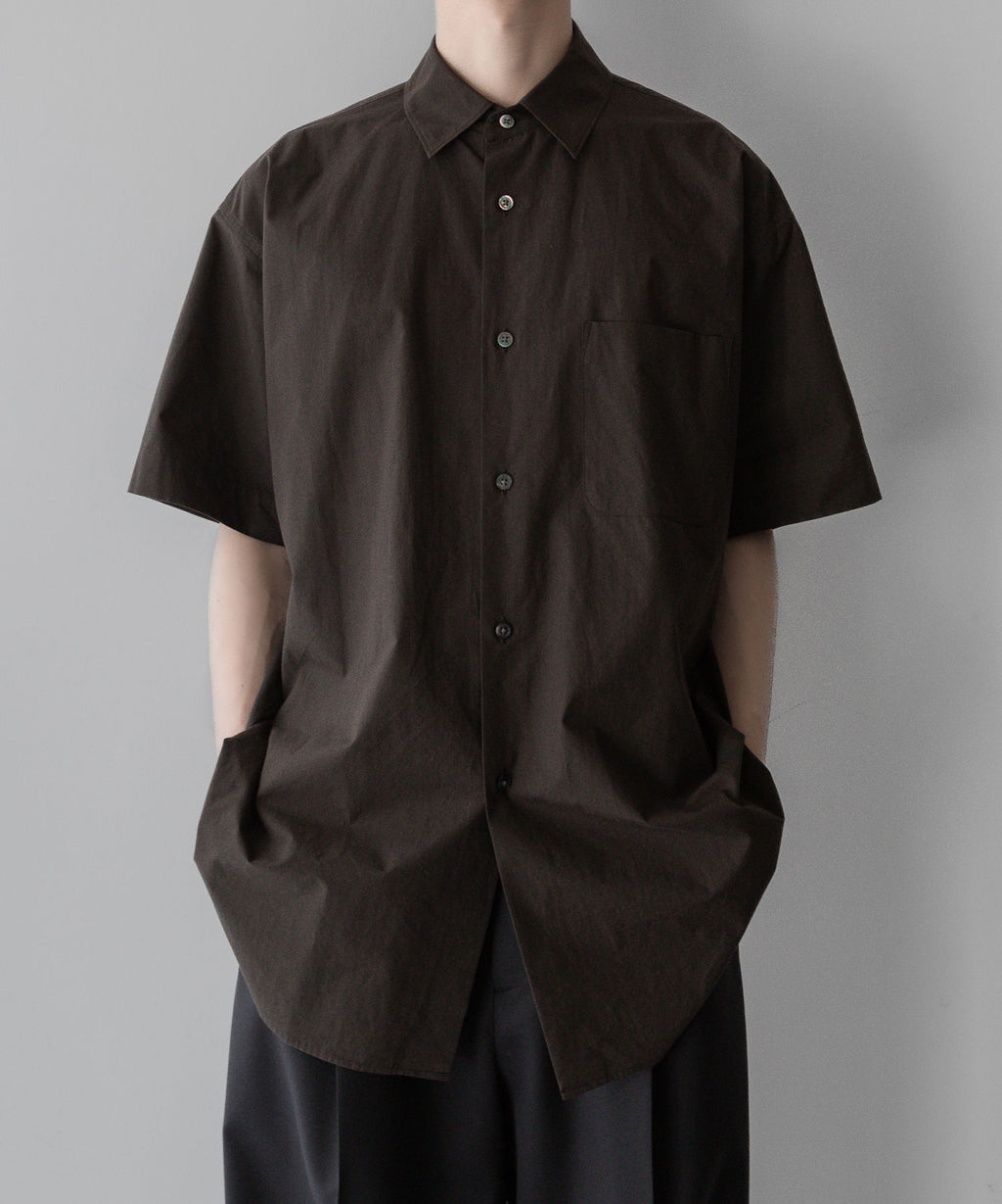 stein / シュタイン】OVERSIZED TENCEL OPEN COLLAR SS SHIRT 