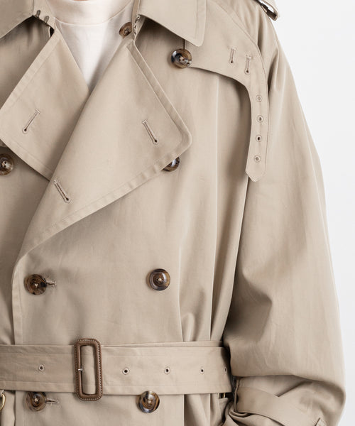 INTÉRIM インテリムのHYPER BIG GIZA GABERDINE TRENCH COAT - BEIGE 