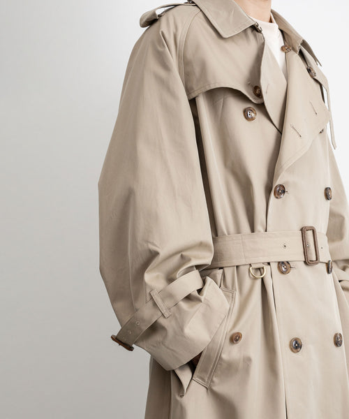 INTÉRIM インテリムのHYPER BIG GIZA GABERDINE TRENCH COAT - BEIGE 