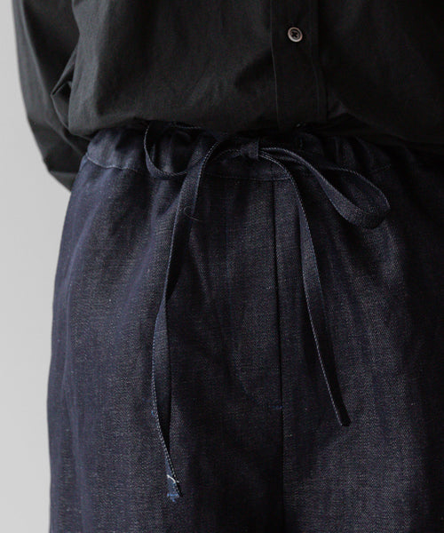 INTÉRIM - インテリムのLINEN DENIM TAPERED EASY PANTS - NAVY公式通販サイトsession福岡セレクトショップ