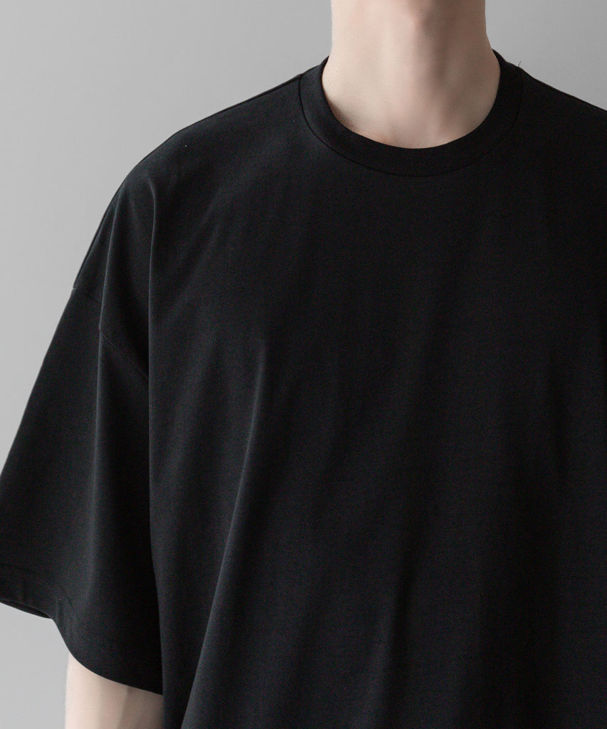 KANEMASA PHIL. 36G HIGH TWIST BALLOON TEE - EXCLUSIVE for sessionのBLACK
