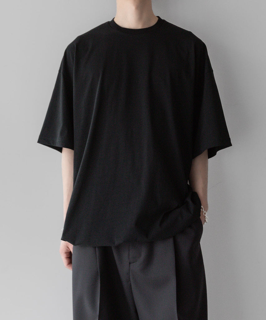 KANEMASA PHIL. 36G HIGH TWIST BALLOON TEE - EXCLUSIVE for sessionのBLACK