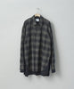 stein(シュタイン)の23SSコレクションのOVERSIZED LAYERED SHIRTのOMBRE CHECK（DARK NAVY）