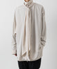 ato(アトウ)のコレクションの定番のCREPE DE CHINE SCARF SHIRTのL.BEIGE