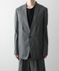 ato(アトウ)の23SSコレクションのWOOL TWILL NO COLLAR JACKETのCHARCOAL