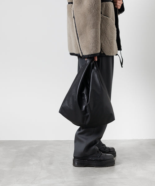 【ATTACHMENT/アタッチメント】- 限定 - SYNTHETIC SHOULDER SHOPPING BAG - BLACK