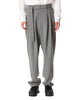 ATTACHMENT(アタッチメント）の23AWのPE STRETCH DOUBLE CLOTH BELTED TAPERED FIT TROUSERSのX.GRAY