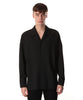 ATTACHMENT(アタッチメント）の23AWのPE/RY STRETCH TROPICAL OVERSIZED OPEN COLLAR L/S SHIRTのBLACK