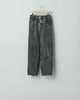 stein(シュタイン)の24SSコレクションNYLON COMBINATION CHEMICAL BLEACHED DENIM JEANSのBLACK