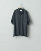 stein(シュタイン)の24SSコレクションOVERSIZED CUPRO OPEN COLLAR SS SHIRTのBLACK