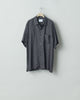 stein(シュタイン)の24SSコレクションOVERSIZED CUPRO OPEN COLLAR SS SHIRTのCHARCOAL