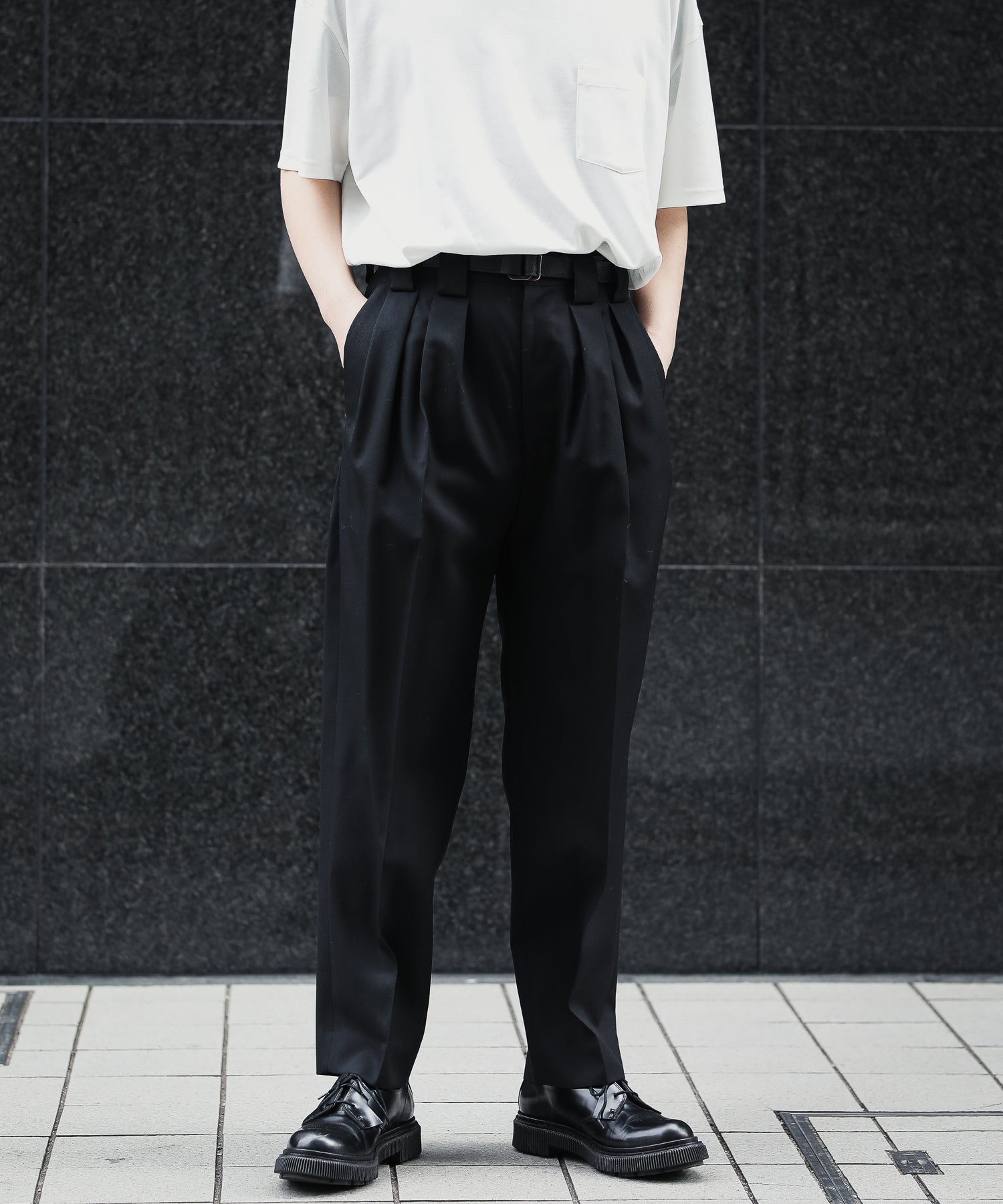 ブラック23SS Stein シュタイン DOUBLE WIDE TROUSERS