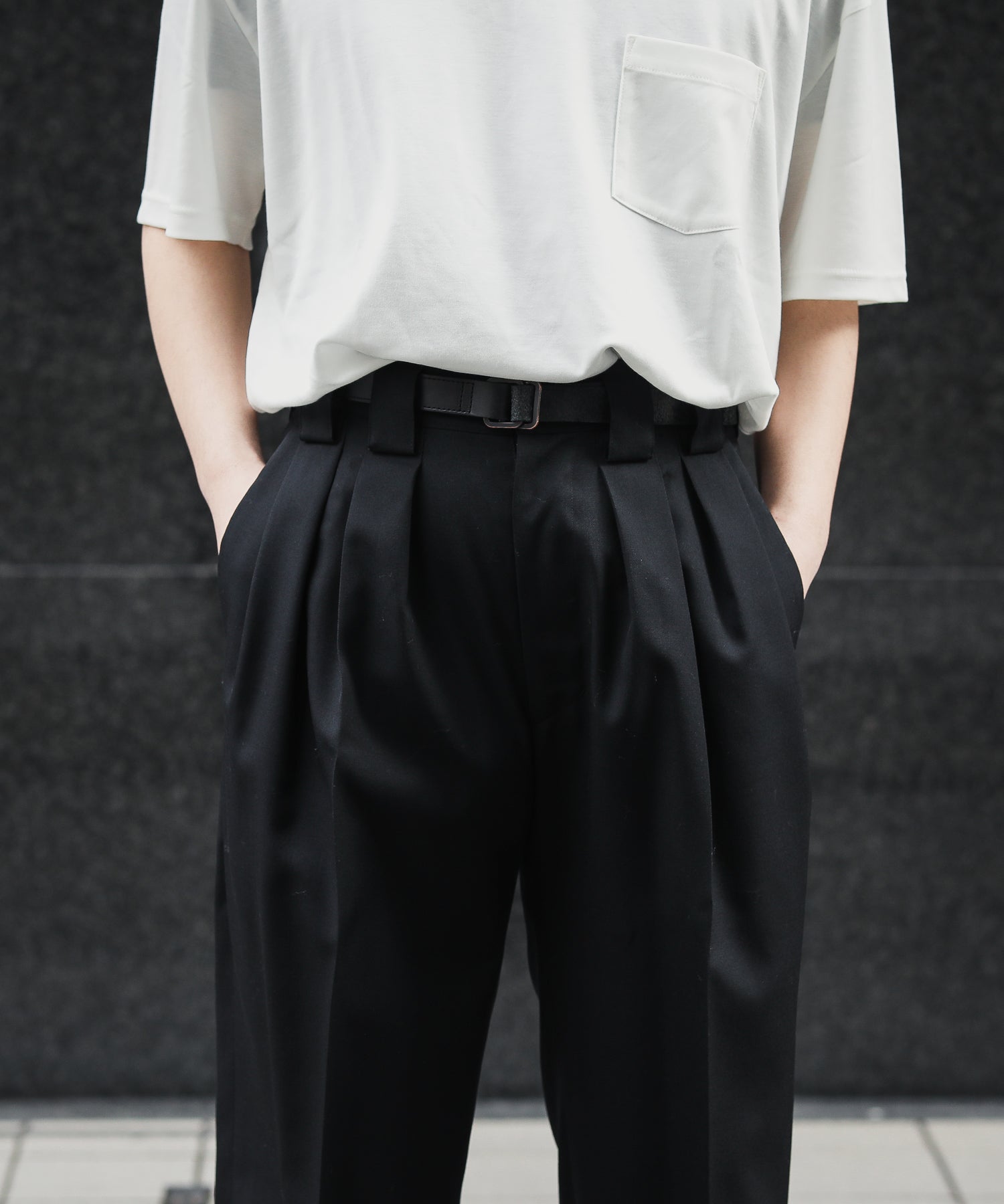 stein DOUBLE WAIST WIDE TROUSERS | myglobaltax.com