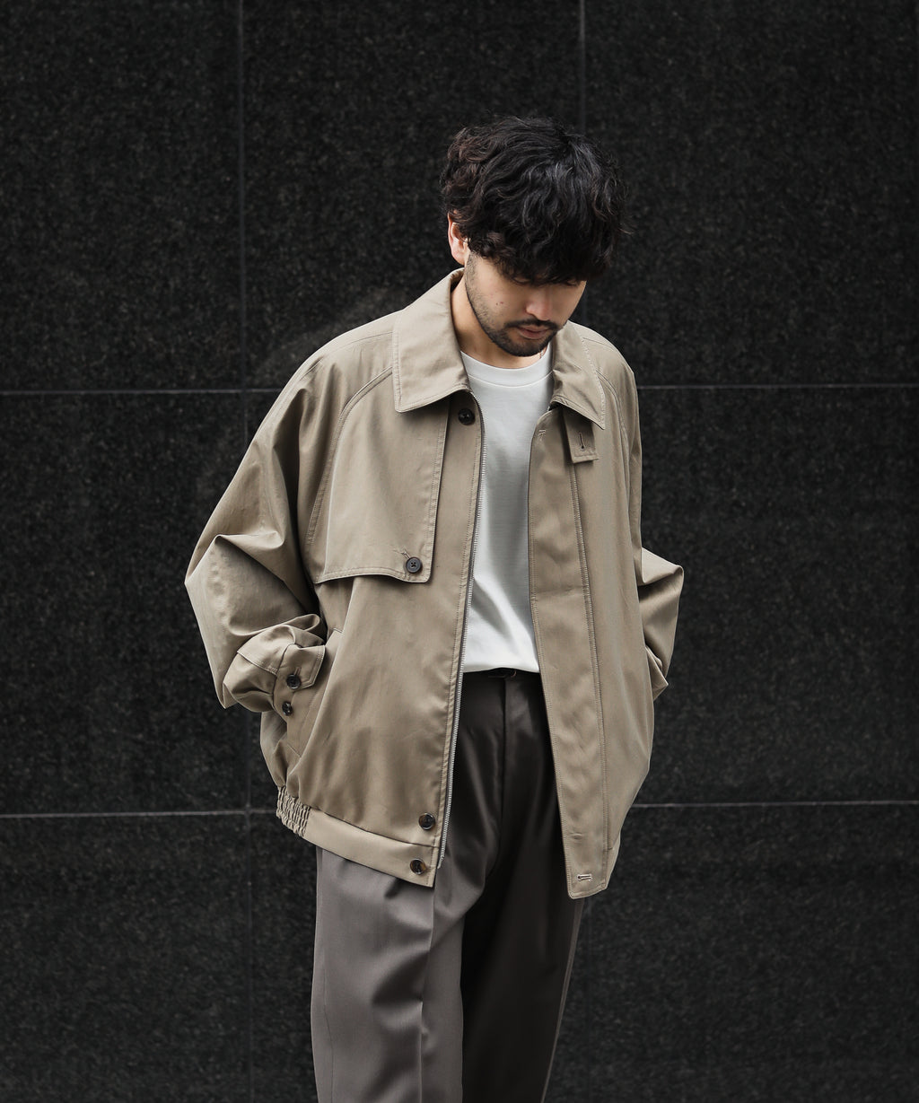 stein OVERSIZED HARRINGTON ZIP JACKET - ジャケット/アウター