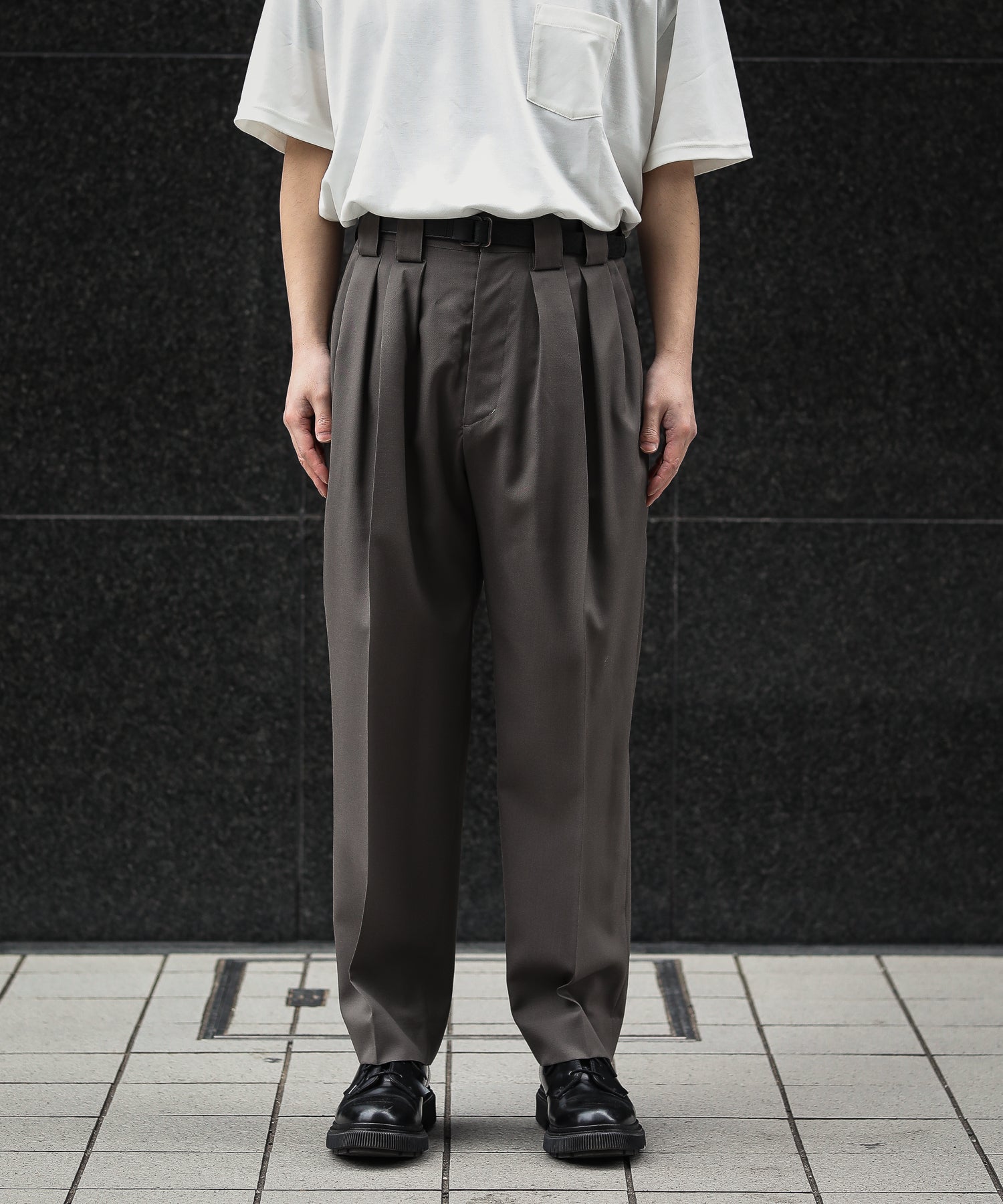stein 22ss double wide trousers S