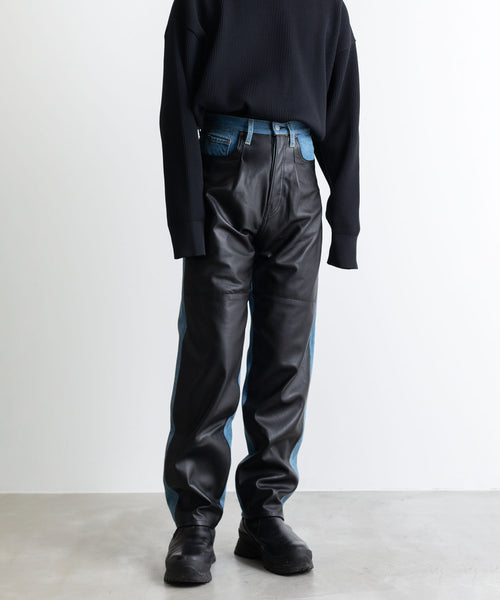 MASU 23ss DENIM CHAPS BLACK-