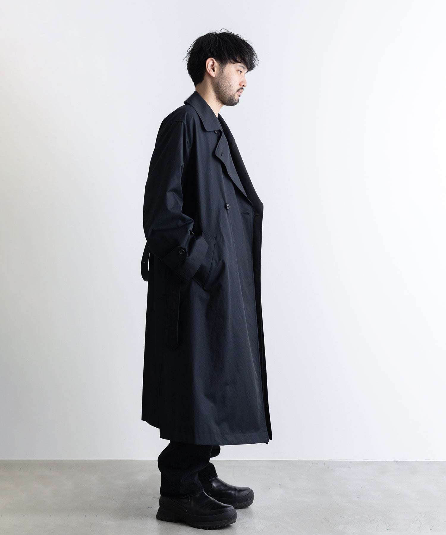 stein / シュタイン】DOUBLE LAPELED DOUBLE BREASTED COAT - DARK