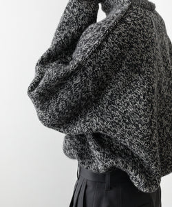 stein / シュタイン 】CASHMERE MELANGE KNIT JUMPER - BLACK | 公式