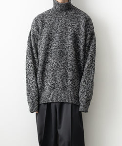 stein / シュタイン 】CASHMERE MELANGE KNIT JUMPER - BLACK | 公式