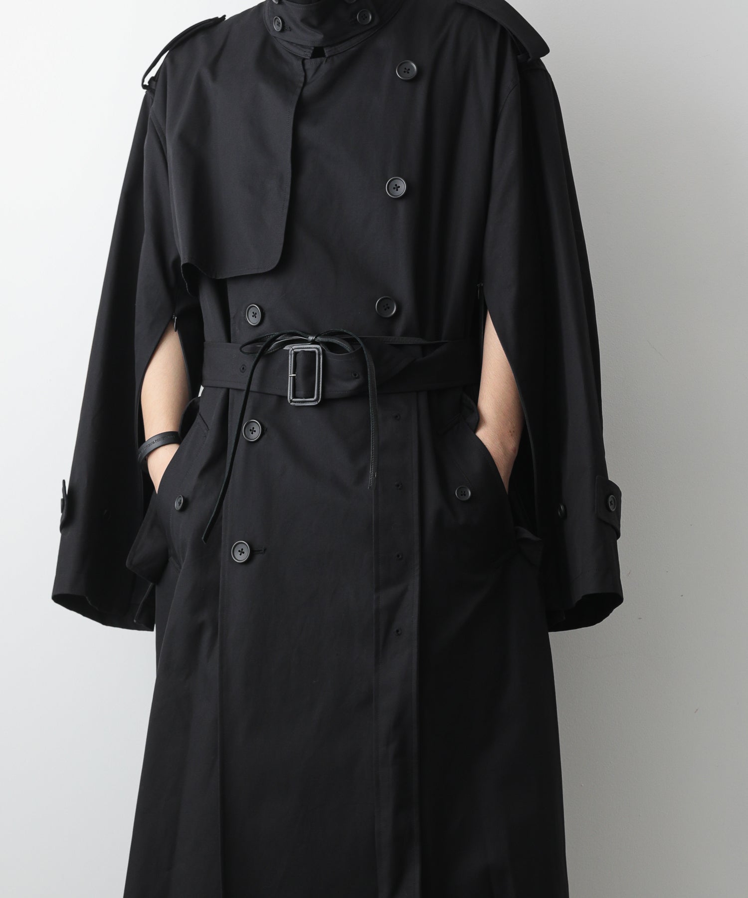 21AW steinOVERSIZED OVERLAPED TRENCHCOAT